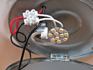 Auf LED umgebaute Deckenlampe